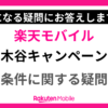 三木谷キャンペーンの条件に関する疑問